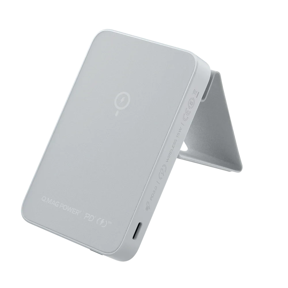 Q.Mag Power 9 Magnetic Wireless Power Bank with Stand 5000mAh