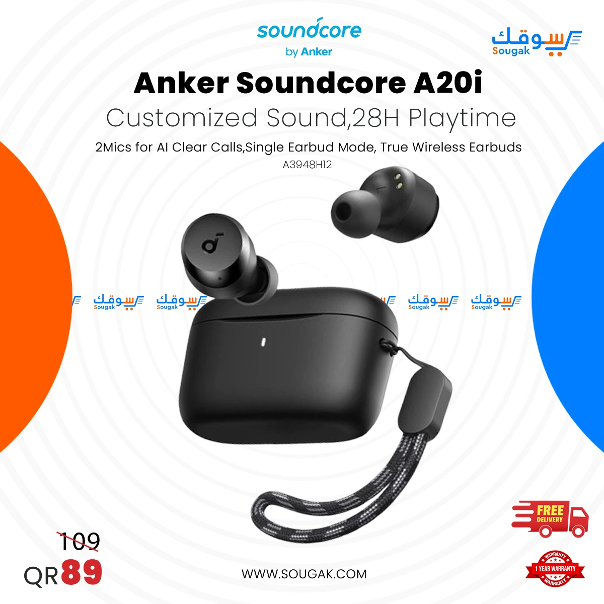 Anker Soundcore A20i True Wireless Earbuds Black