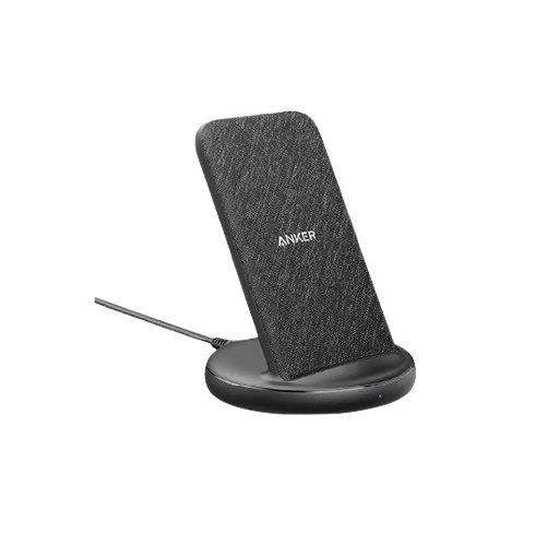 Anker PowerWave II Sense Stand 15W Max Wireless Charger, Black Fabric- B2529KF1